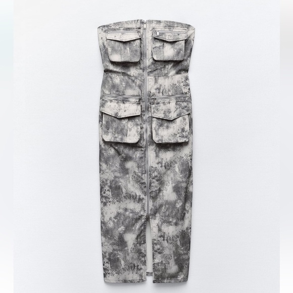 Zara NWT printed cargo dress - Picture 6 of 14